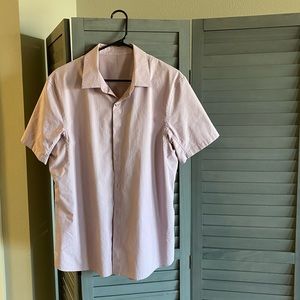 Men Lululemon short sleeve button up